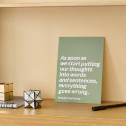 Marcel Duchamp Quote Mantlepiece Card