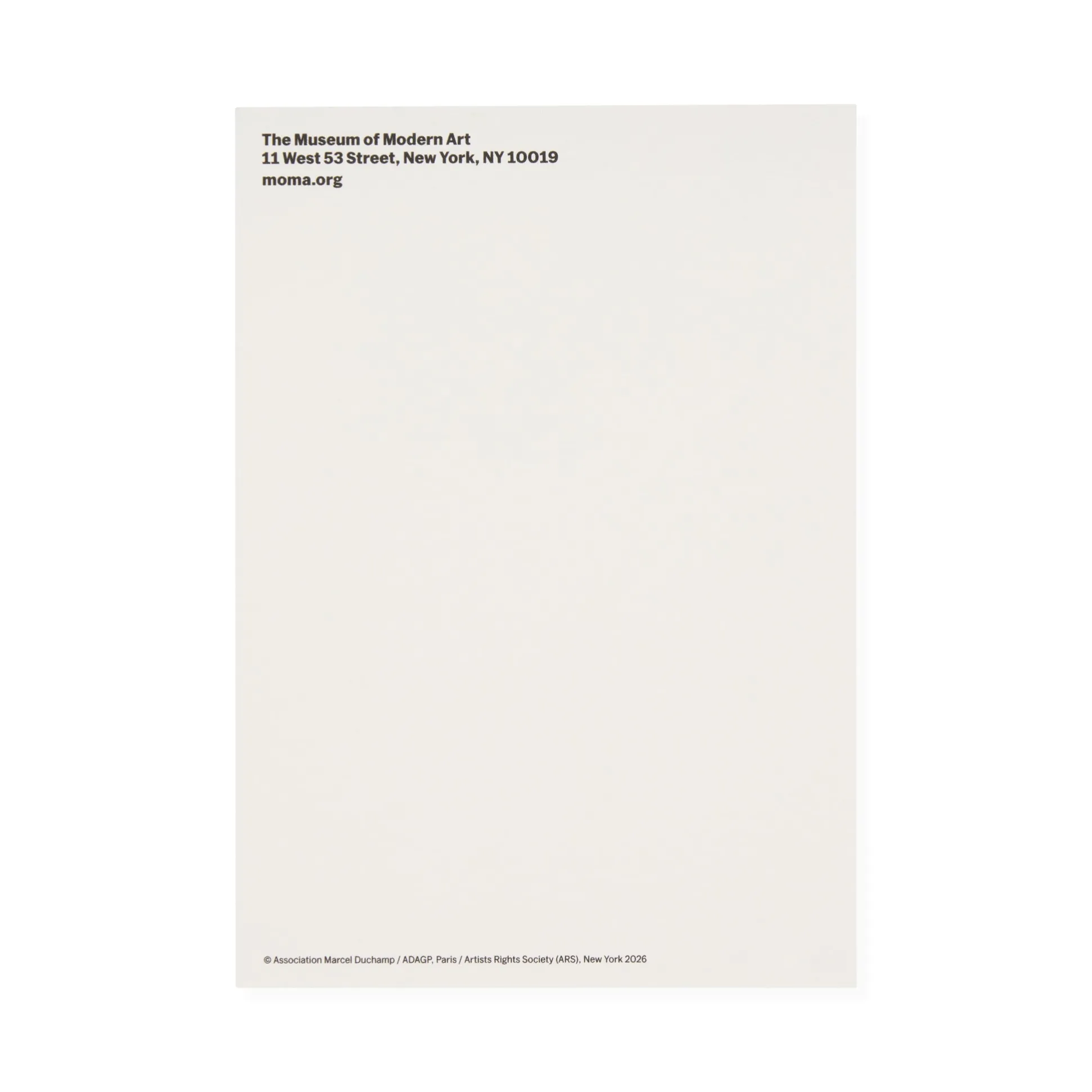 Marcel Duchamp Quote Mantlepiece Card