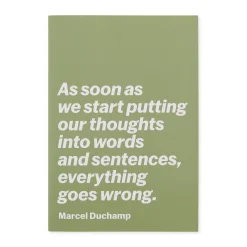 Marcel Duchamp Quote Notebook