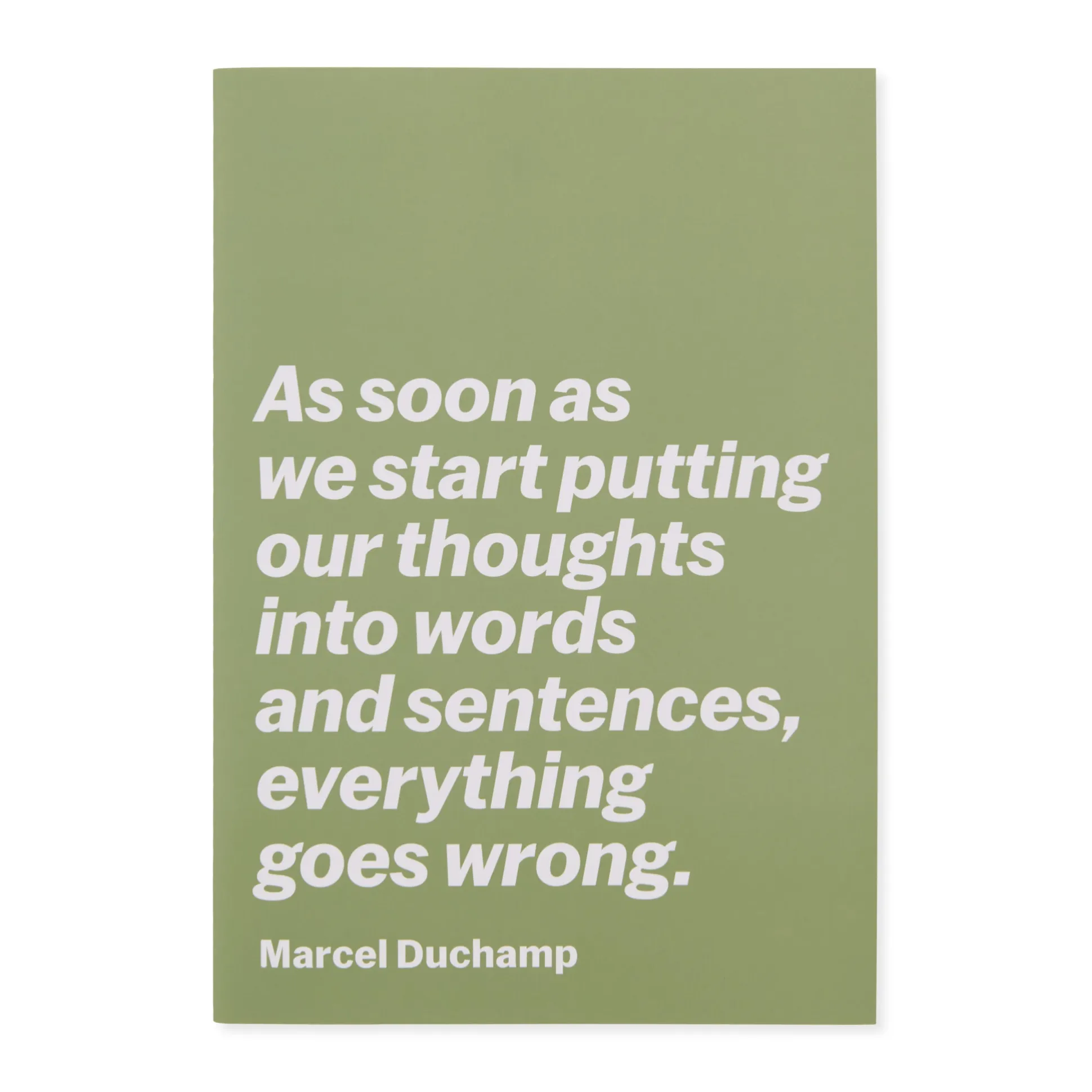 Marcel Duchamp Quote Notebook