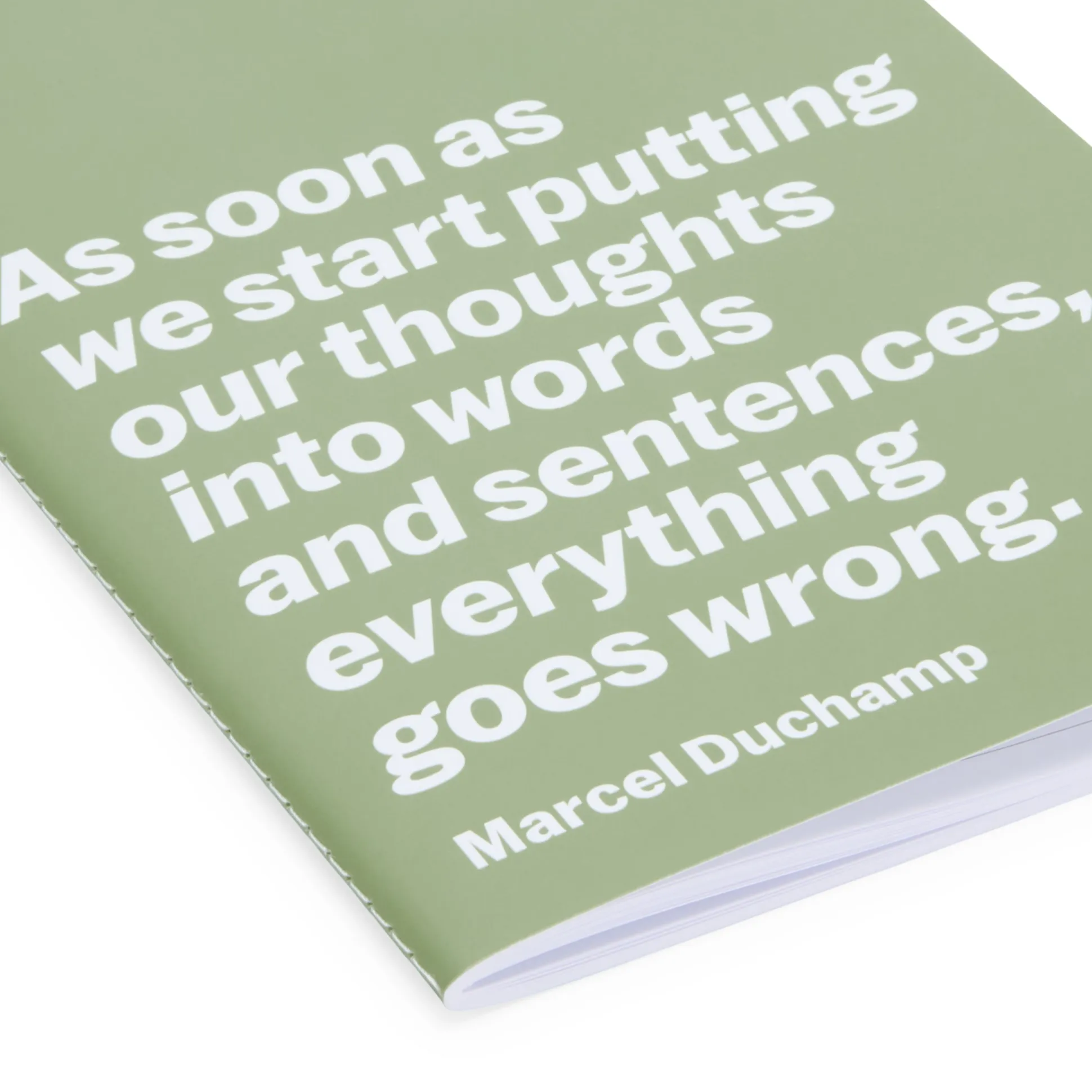 Marcel Duchamp Quote Notebook