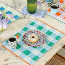 Merienda Plaid Cotton Placemats - Set of 4