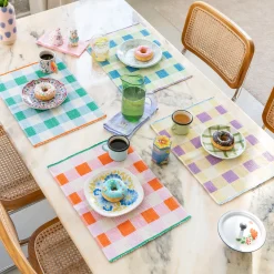 Merienda Plaid Cotton Placemats - Set of 4