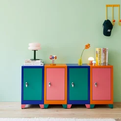 Metal Locker & Side Table