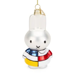 Miffy Glass Holiday Ornament - Miffy Mondrian