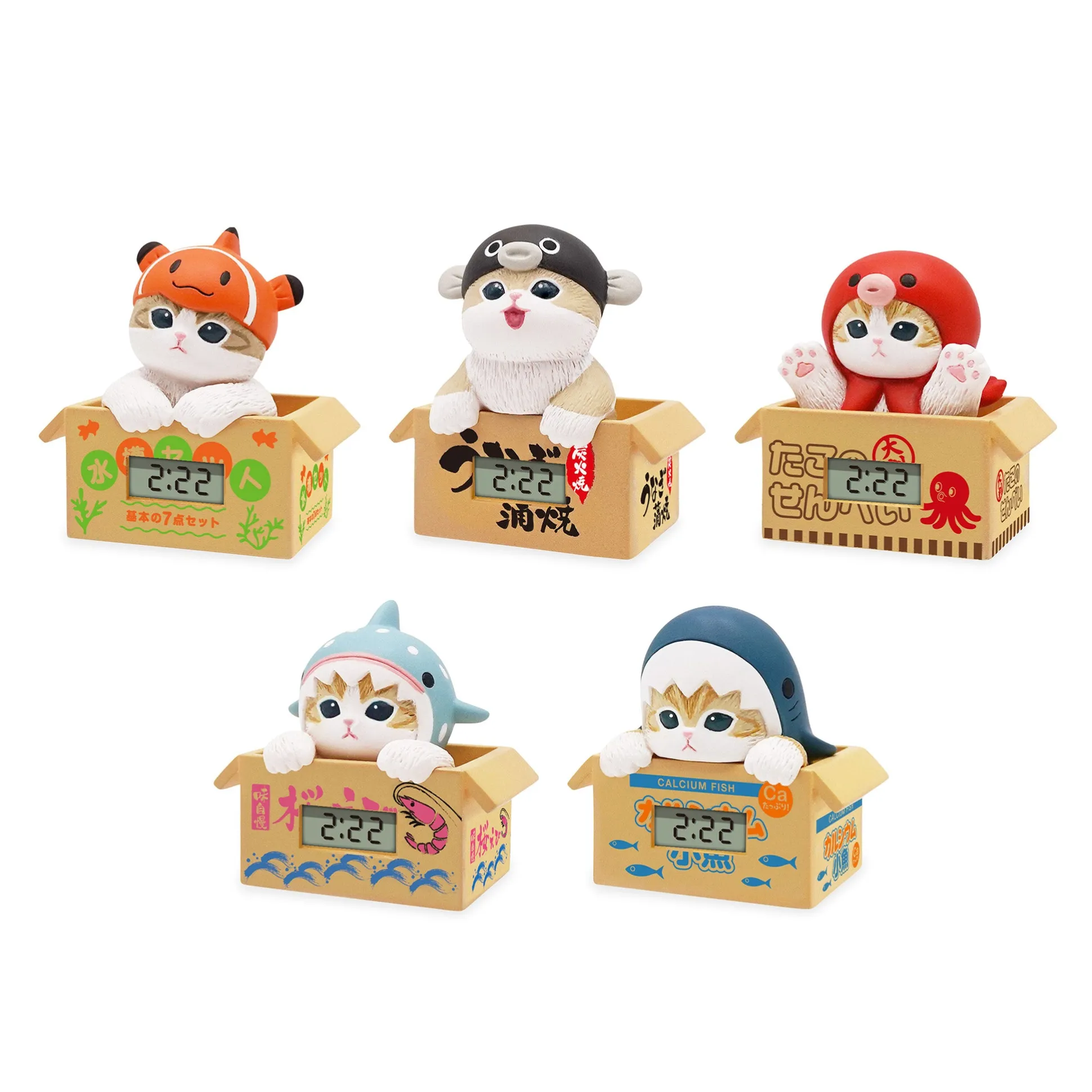 Mofusand Marine Life Meow Desk Clock Blind Box Toy
