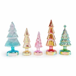 MoMA Colorful LED Lighted Trees - Set of 5 - Small