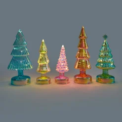 MoMA Colorful LED Lighted Trees - Set of 5 - Small