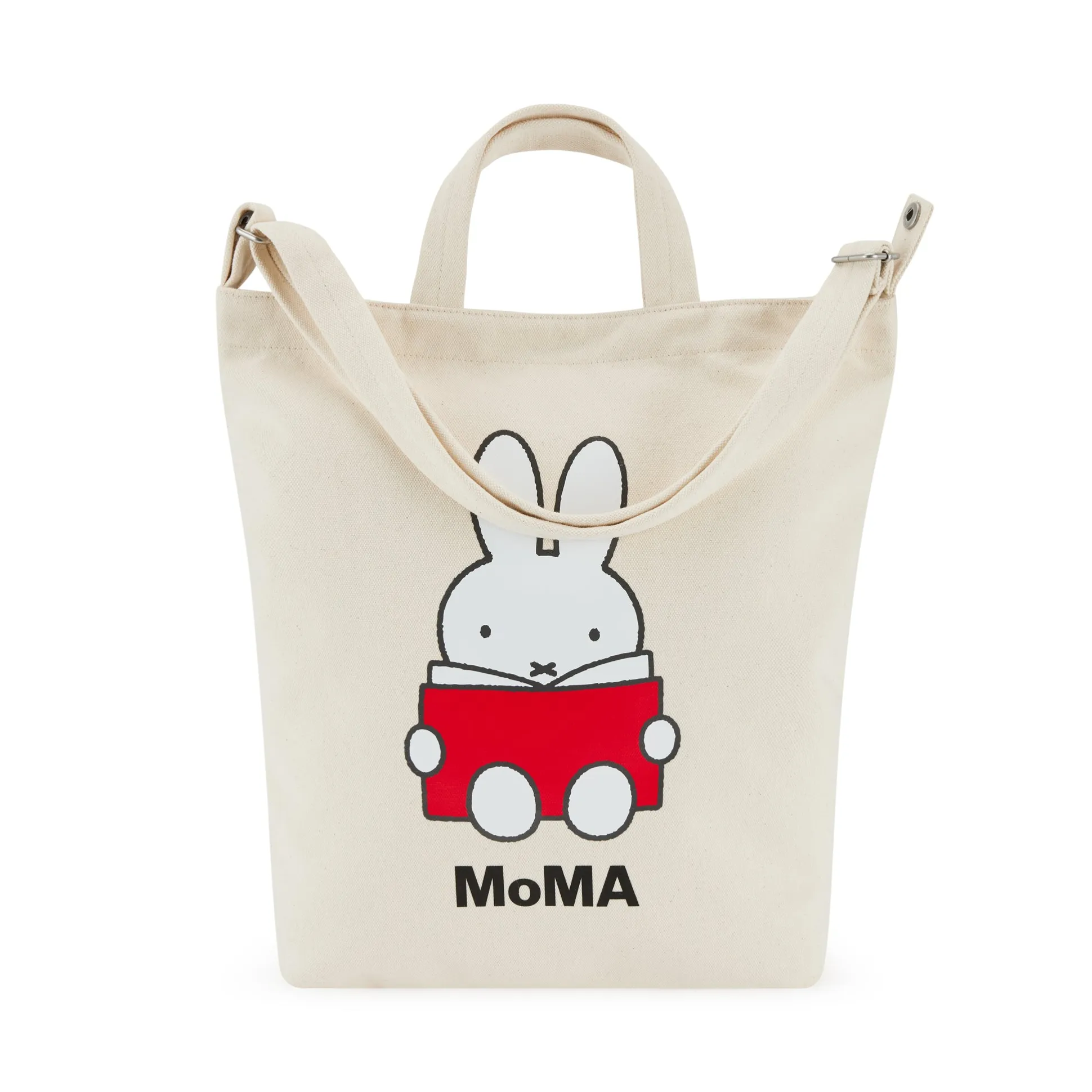 MoMA Miffy Baggu Recycled Cotton Zip Duck Bag