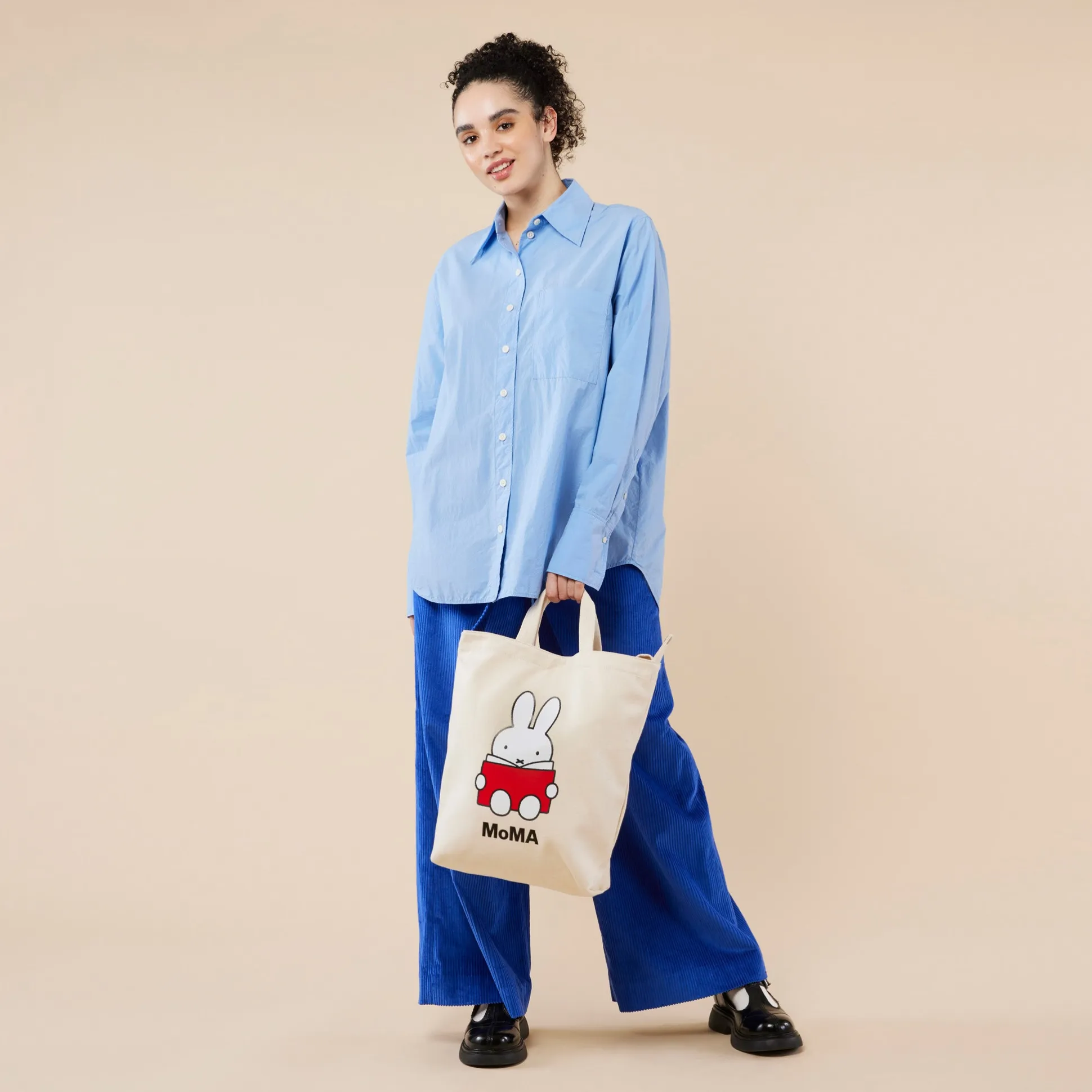 MoMA Miffy Baggu Recycled Cotton Zip Duck Bag