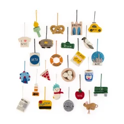 MoMA NYC Mini Felt Holiday Ornaments - Set of 24