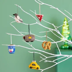 MoMA NYC Mini Felt Holiday Ornaments - Set of 24