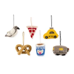 MoMA NYC Mini Felt Holiday Ornaments - Set of 6