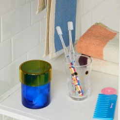 Multicolor Glass Jars - Set of 4
