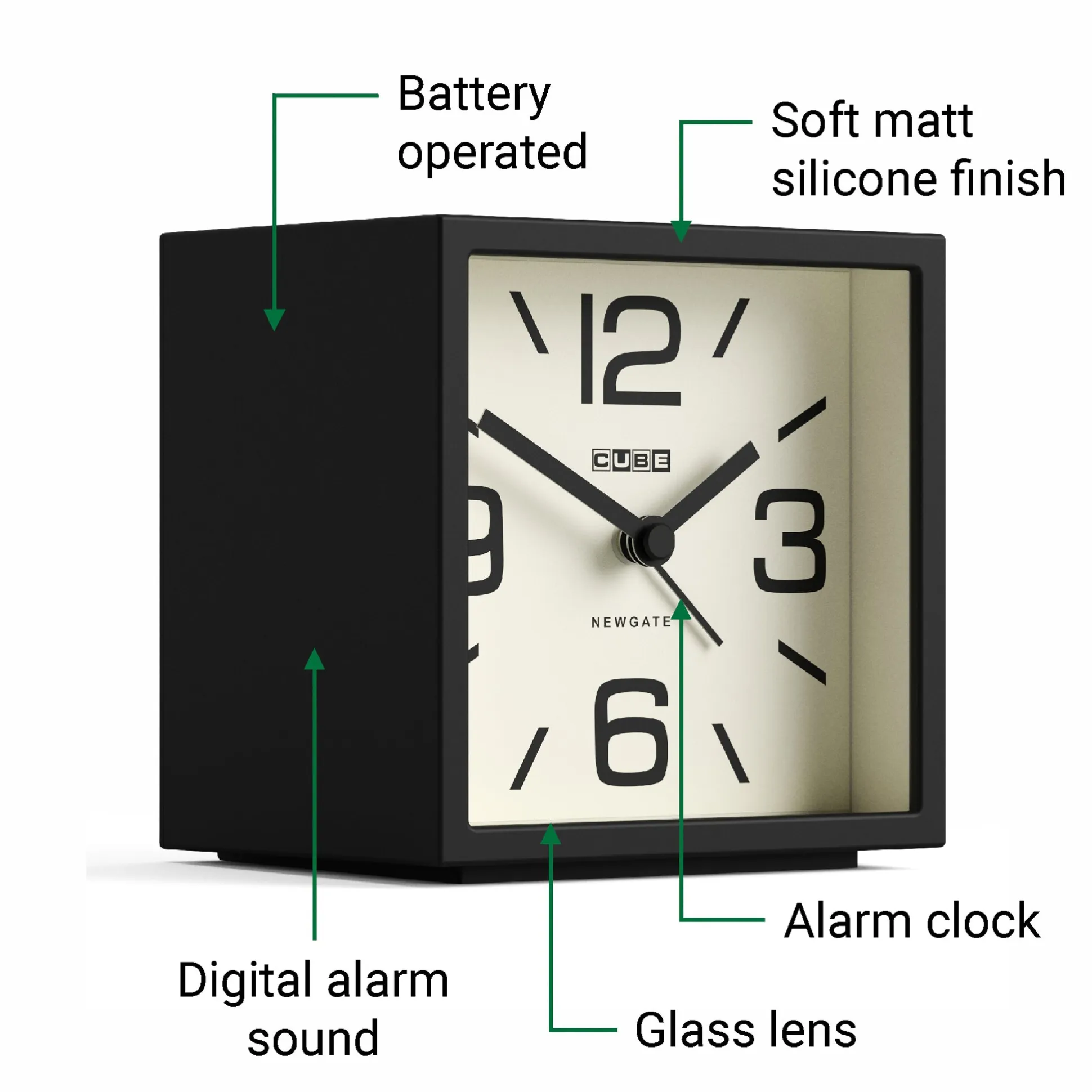 Newgate Cube Alarm Clock