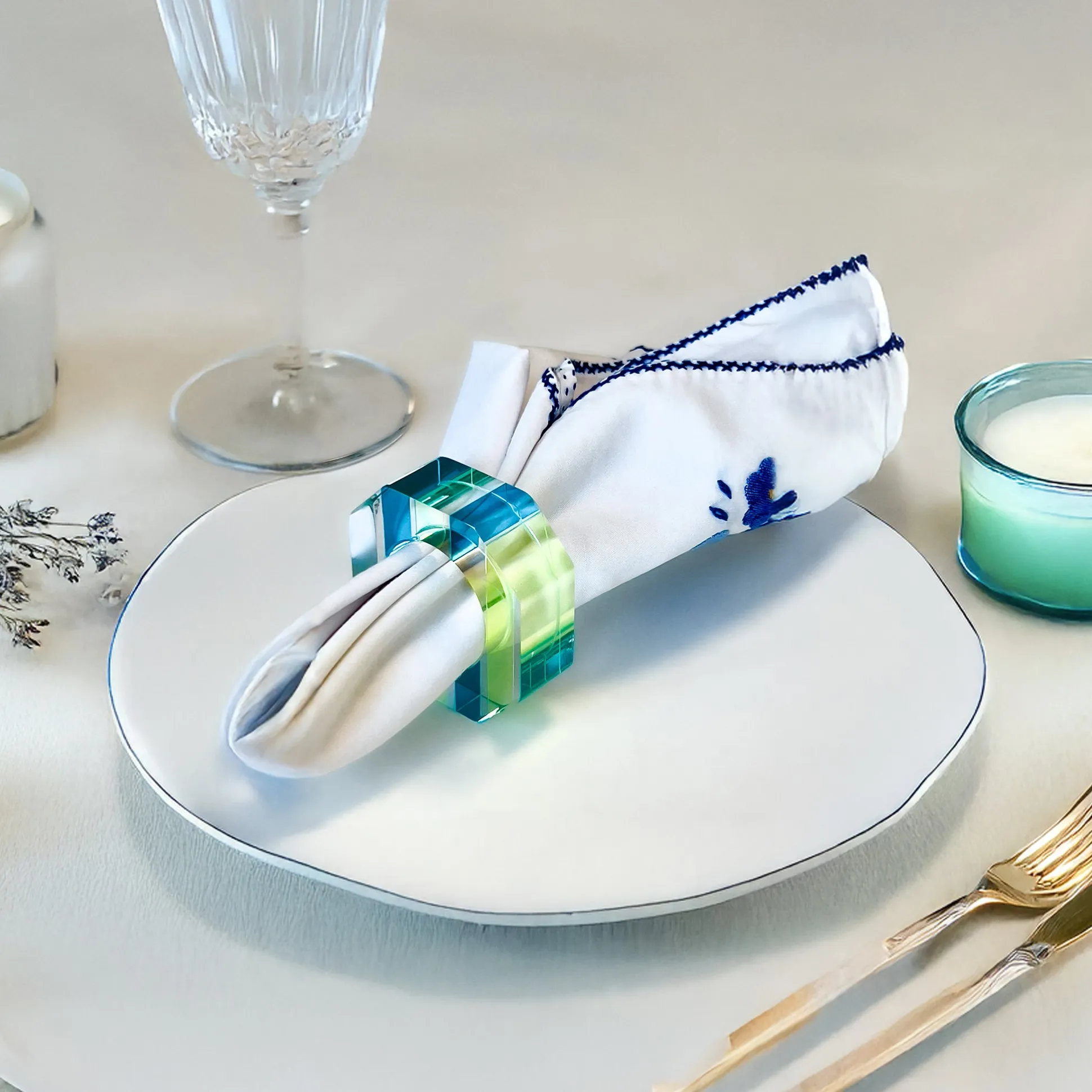 Nicolai Canetti Chromatic Napkin Rings - Set of 4