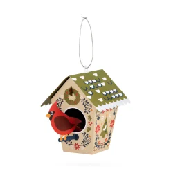 Nordic Birdhouse Holiday Pop-Up Cards - Set of 8