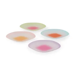 Nubi Glass Dinnerware - Set of 4 - Small Plates Set of 4