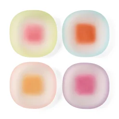 Nubi Glass Dinnerware - Set of 4 - Small Plates Set of 4
