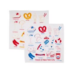 NYC Food Cotton Napkins - Set of 2