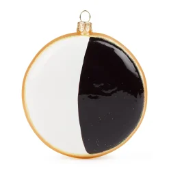 NYC Glass Holiday Ornament - Black and White Cookie