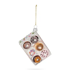 NYC Glass Holiday Ornament - Donut Box