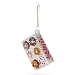 NYC Glass Holiday Ornament - Donut Box