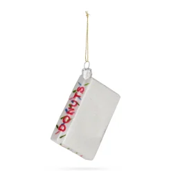 NYC Glass Holiday Ornament - Donut Box