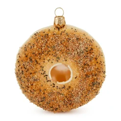 NYC Glass Holiday Ornament - Everything Bagel