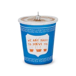 NYC Glass Holiday Ornament - Greek Diner Cup