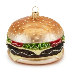 NYC Glass Holiday Ornament - Hamburger