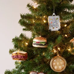 NYC Glass Holiday Ornament - Hamburger