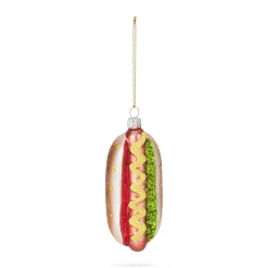 NYC Glass Holiday Ornament - Hot Dog