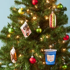 NYC Glass Holiday Ornament - Hot Dog