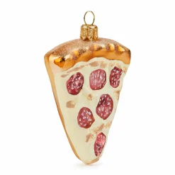 NYC Glass Holiday Ornament - Pizza Slice