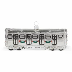 NYC Glass Holiday Ornament - Subway
