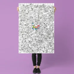 OMY Kitty Giant Coloring Poster