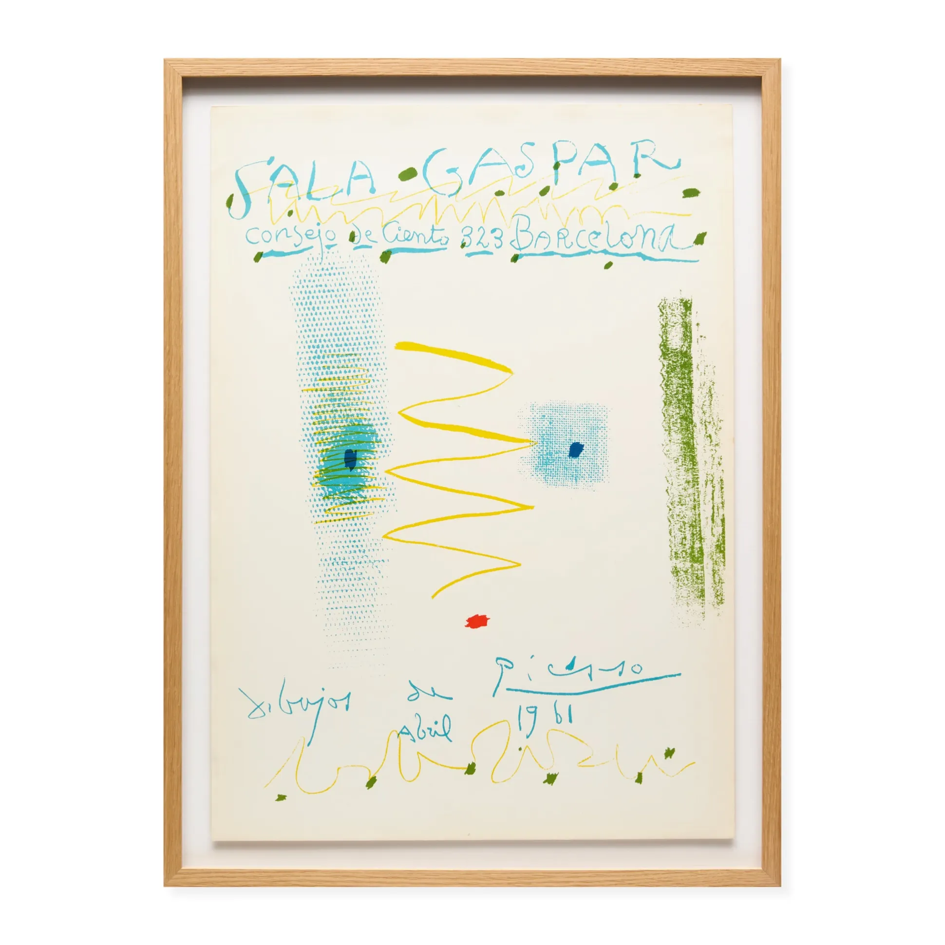 Pablo Picasso Consejo de Ciento Framed Poster
