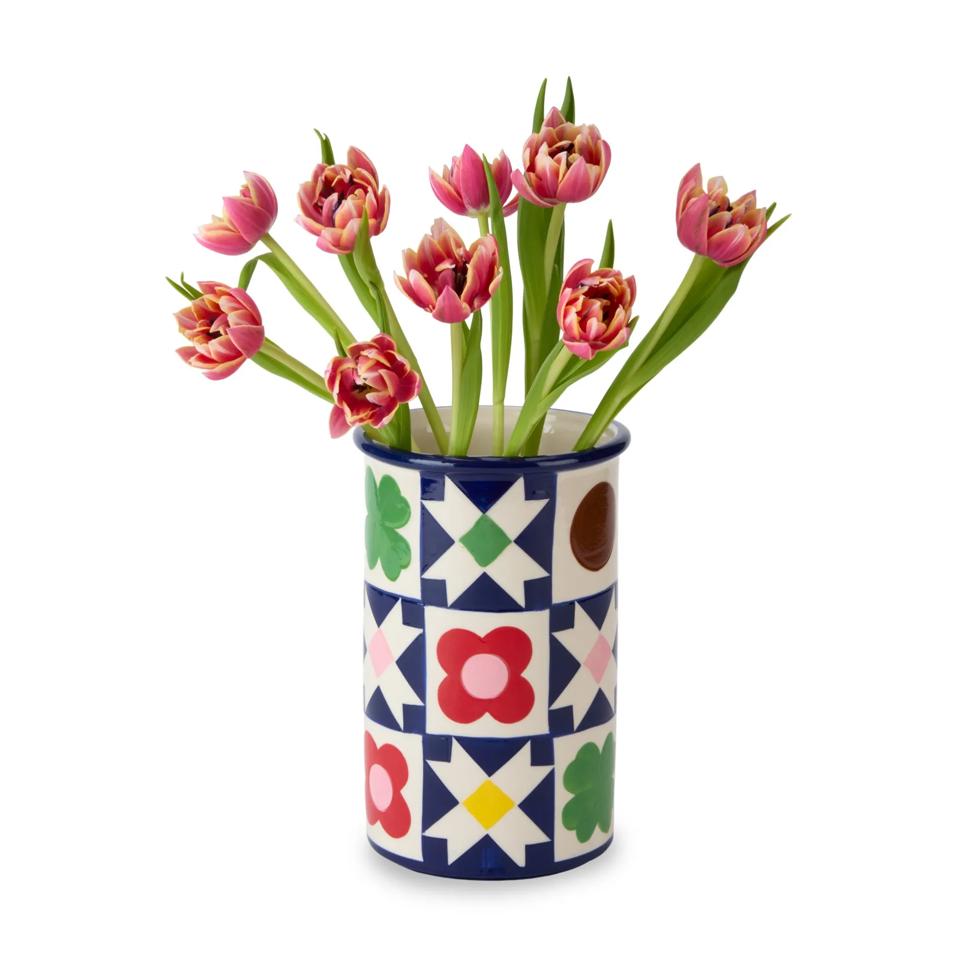 Patch Quilt Ceramic Vase