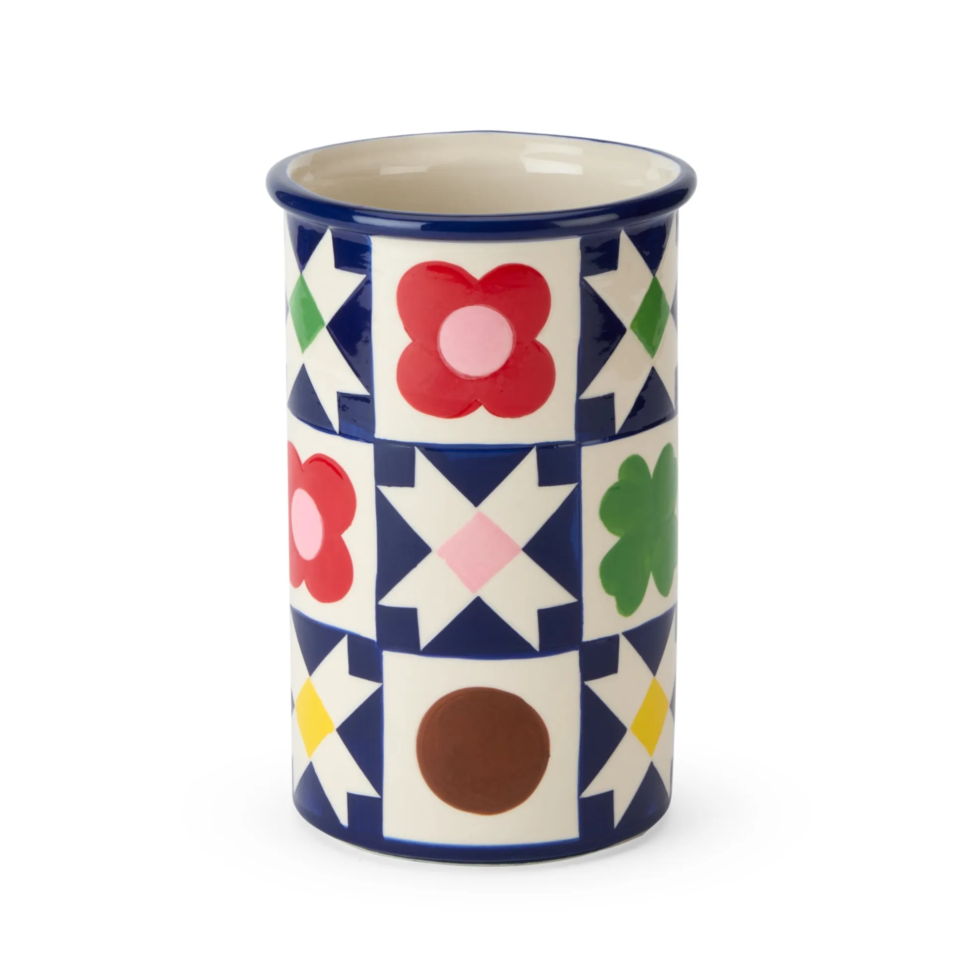 Patch Quilt Ceramic Vase