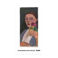 Paula Modersohn-Becker: Self-Portrait with Two Flowers Poster