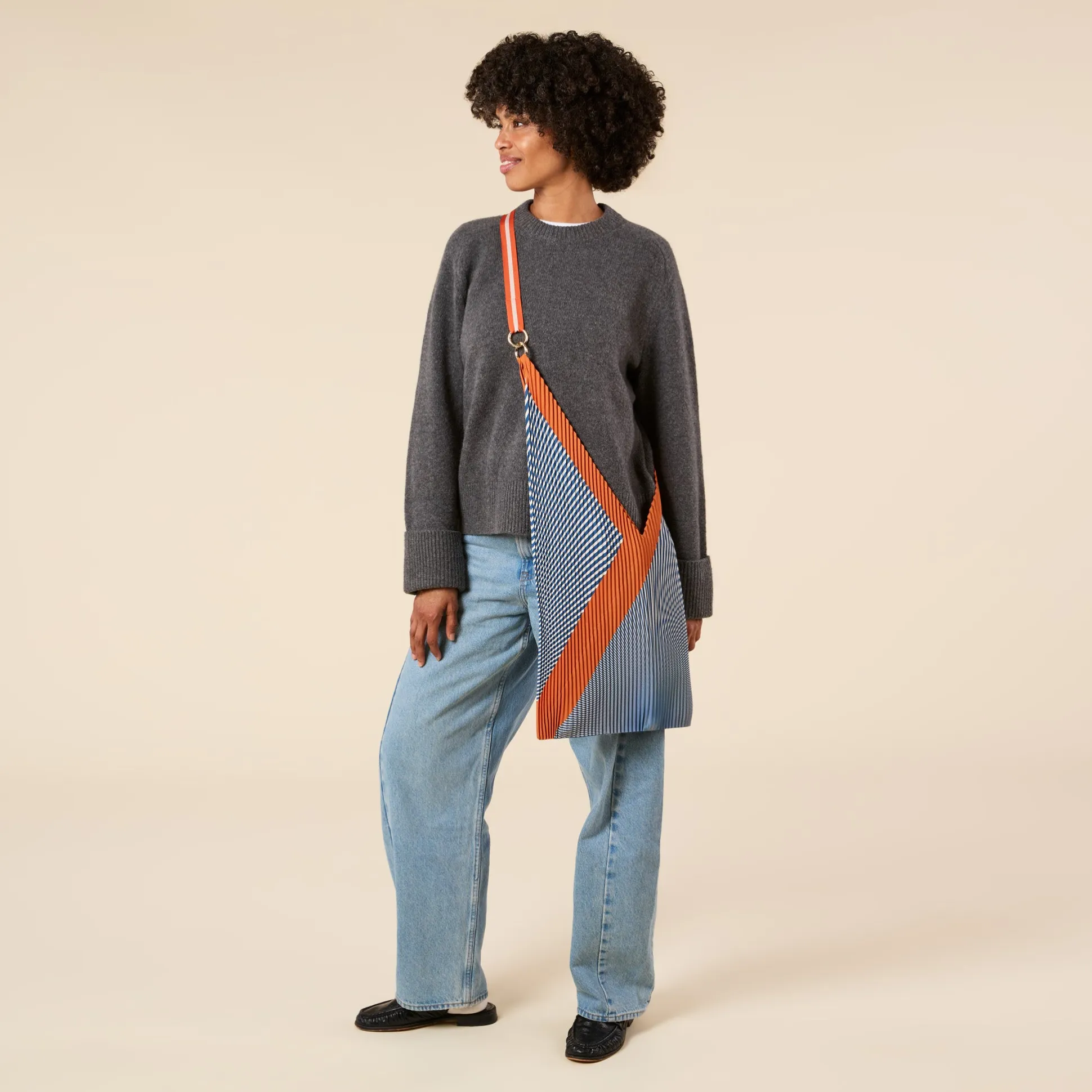 Pleated Recycled Polyester Y Bag