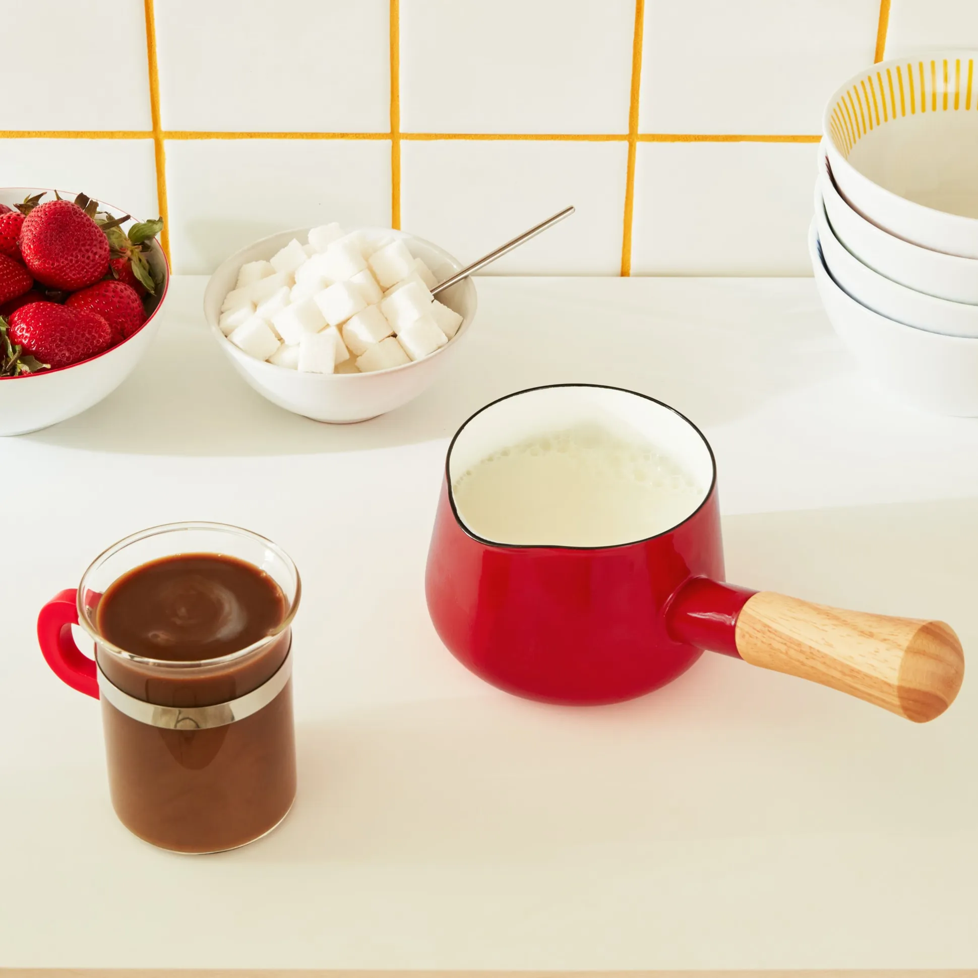 Porcelain Enamel Milk Pan