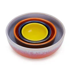 Portuguese Glazed Ceramic Nesting Bowls