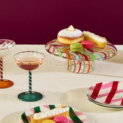 Reversible Cake Stand/Chip & Dip Glass Platter