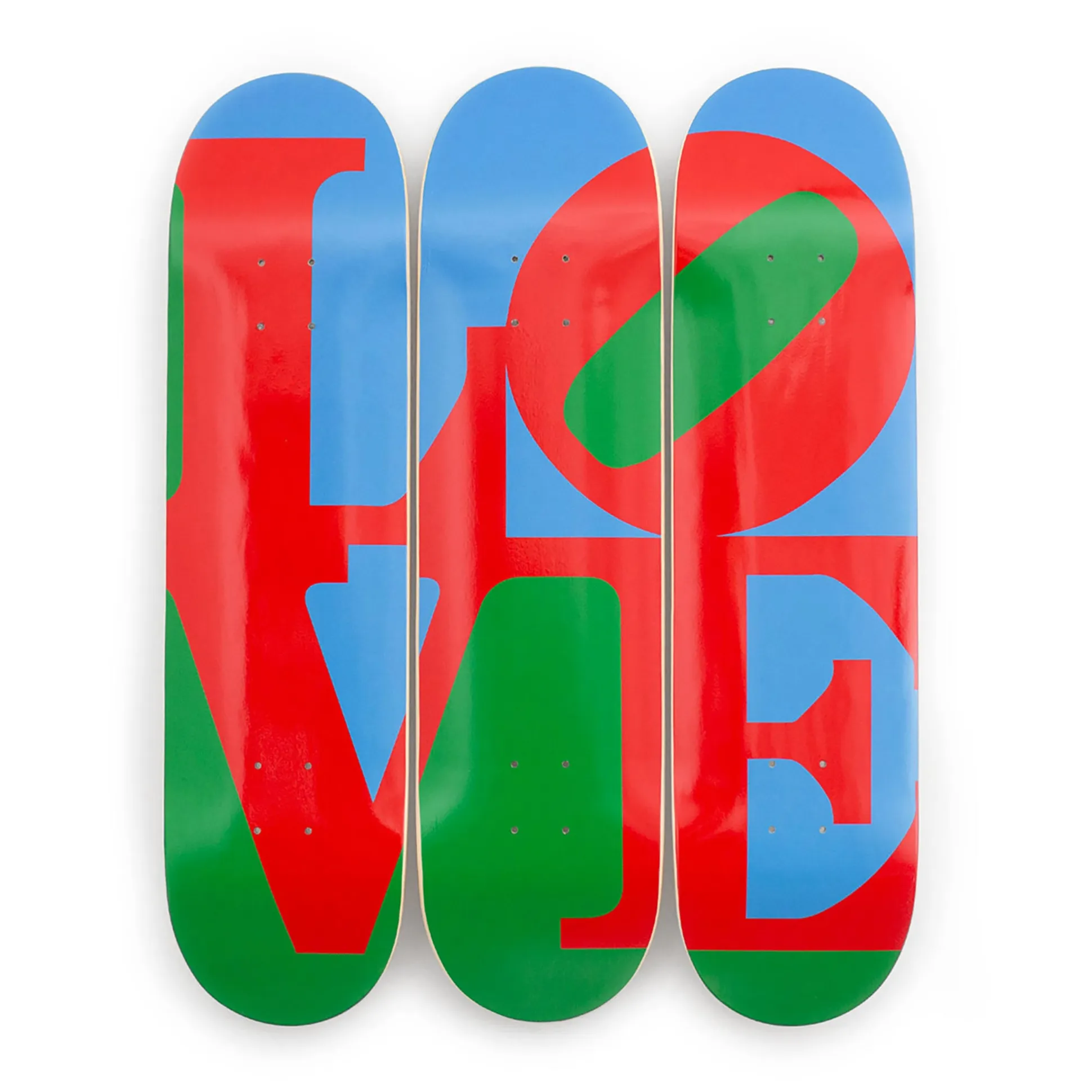 Robert Indiana LOVE Skateboard Triptych