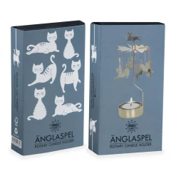Rotary Cat Family Tea Light Candle Holder