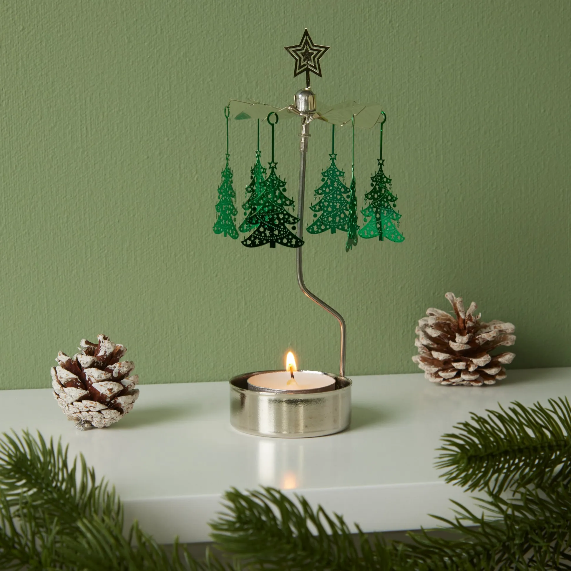 Rotating Tree Candle Holder