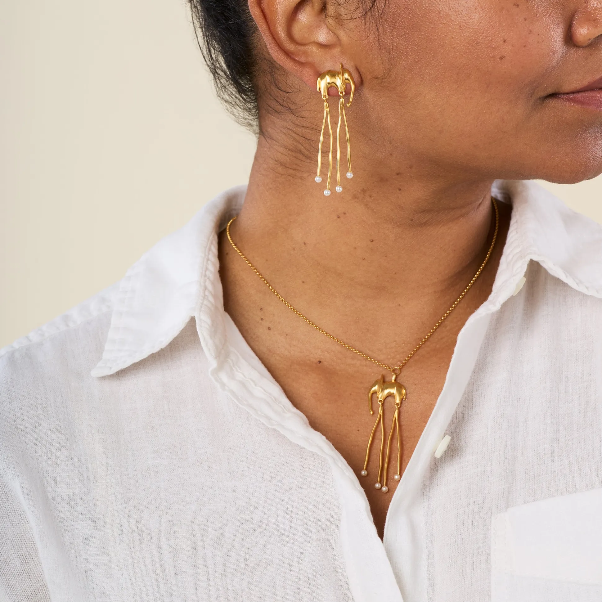 Salvador Dalí Gold-Plated Elephant Necklace