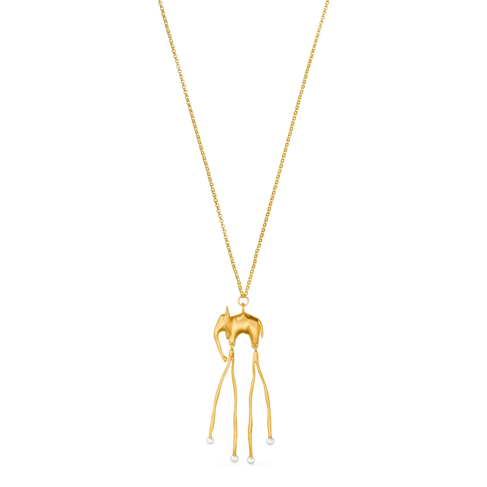 Salvador Dalí Gold-Plated Elephant Necklace
